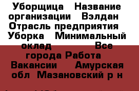 Уборщица › Название организации ­ Вэлдан › Отрасль предприятия ­ Уборка › Минимальный оклад ­ 24 000 - Все города Работа » Вакансии   . Амурская обл.,Мазановский р-н